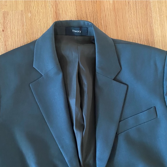 Theory Blazer in Forest Green - Picture 2 of 6